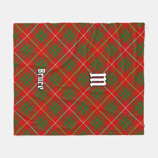 Clan Bruce Tartan Fleecedecke (Vorderseite (Horizontal))