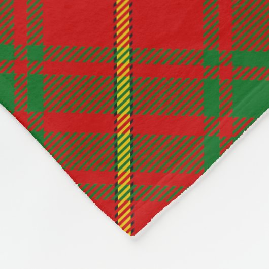 Clan Bruce Tartan Fleecedecke (Ecke)