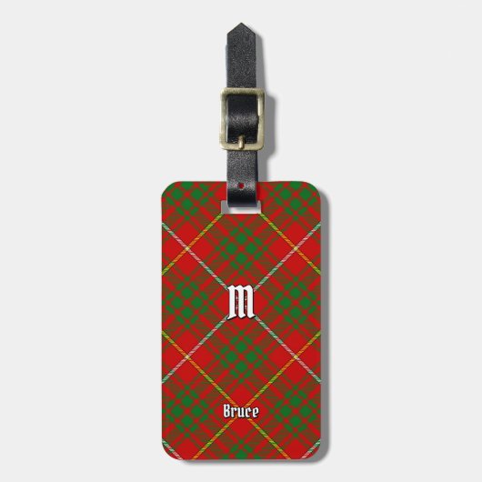 Clan Bruce Tartan Gepäckanhänger (Vorderseite vertikal)