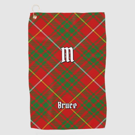 Clan Bruce Tartan Golfhandtuch (Vorderseite)
