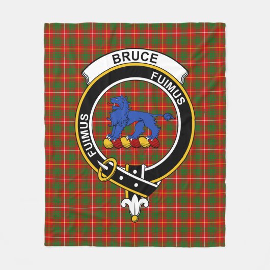 Clan Bruce Tartan Kariert Fleecedecke (Vorderseite)