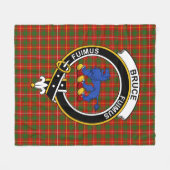 Clan Bruce Tartan Kariert Fleecedecke (Vorderseite (Horizontal))