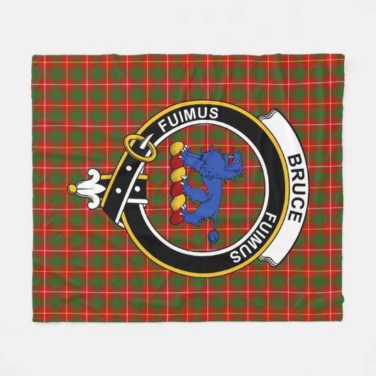 Clan Bruce Tartan Kariert Fleecedecke (Vorderseite (Horizontal))