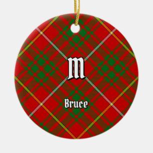 Clan Bruce Tartan Keramik Ornament