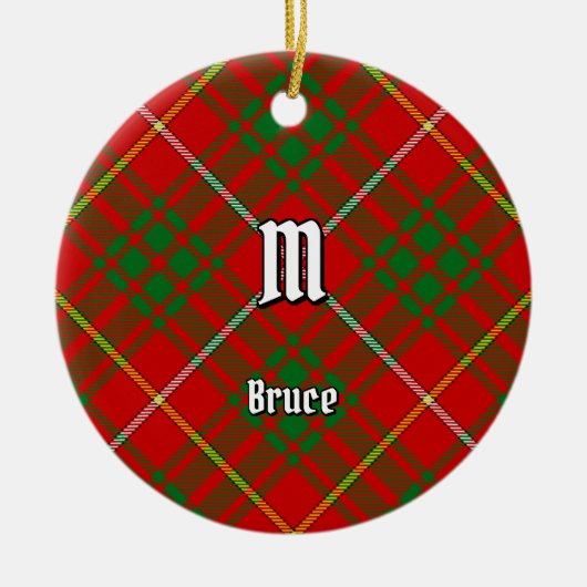 Clan Bruce Tartan Keramik Ornament (Vorne)
