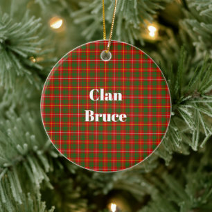 Clan Bruce Tartan Keramik Ornament