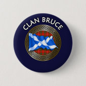 Clan Bruce Tartan Knot & Flag Button (Vorderseite)