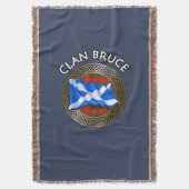 Clan Bruce Tartan Knot & Flag Decke (Vorderseite Vertikal)