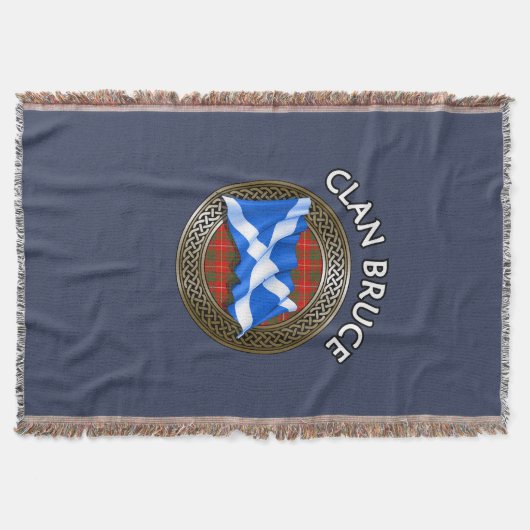 Clan Bruce Tartan Knot & Flag Decke (Vorderseite)
