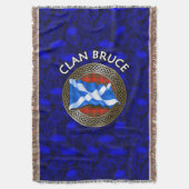 Clan Bruce Tartan Knot & Flag Decke (Vorderseite Vertikal)