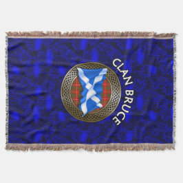 Clan Bruce Tartan Knot & Flag Decke