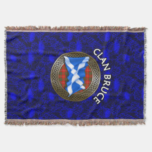 Clan Bruce Tartan Knot & Flag Decke