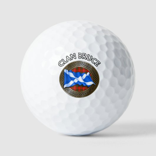 Clan Bruce Tartan Knot & Flag Golfball (Vorderseite)