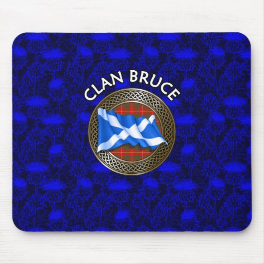 Clan Bruce Tartan Knot & Flag Mousepad (Vorne)