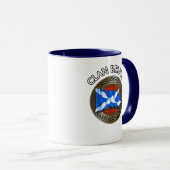Clan Bruce Tartan Knot & Flag Tasse (VorderseiteRechts)
