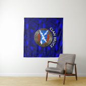 Clan Bruce Tartan Knot & Flag Wandteppich (Beispiel (Horizontal))