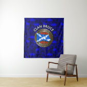 Clan Bruce Tartan Knot & Flag Wandteppich (Beispiel)