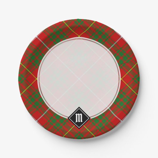 Clan Bruce Tartan Pappteller (Vorderseite)