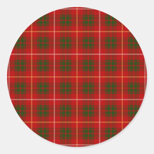 Clan Bruce Tartan Runder Aufkleber (Vorderseite)