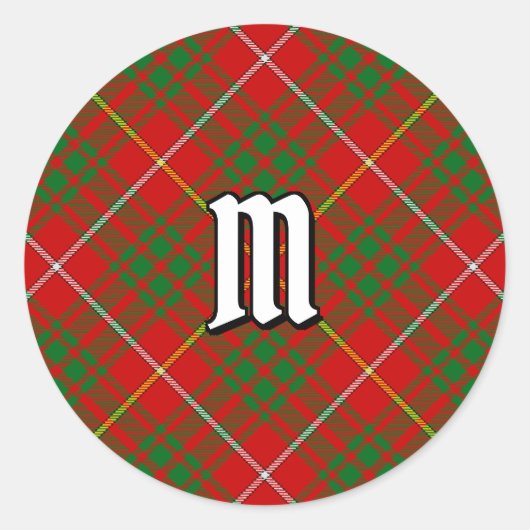 Clan Bruce Tartan Runder Aufkleber (Vorderseite)