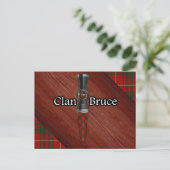 Clan Bruce Tartan Sgian Dubh Blade Postkarte (Stehend Vorderseite)