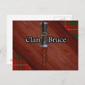Clan Bruce Tartan Sgian Dubh Blade Postkarte (Vorne/Hinten)