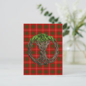 Clan Bruce Tartan und keltischer Baum des Lebens Postkarte (Stehend Vorderseite)