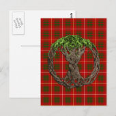Clan Bruce Tartan und keltischer Baum des Lebens Postkarte (Vorne/Hinten)