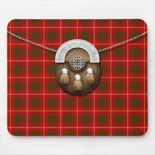 Clan Bruce Tartan und Sporran Mousepad (Vorne)