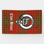 Clan Bruce Wappen Abzeichen & Tartan Custom Banner (Horizontal)