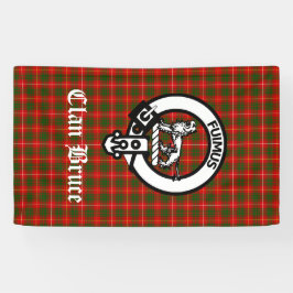 Clan Bruce Wappen Abzeichen & Tartan Custom Banner
