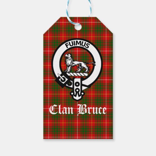 Clan Bruce Wappen Abzeichen & Tartan Custom Geschenkanhänger (Vorderseite)
