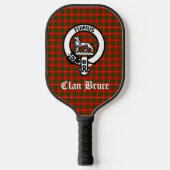 Clan Bruce Wappen Abzeichen & Tartan Custom Pickleball Schläger (Vorderseite)
