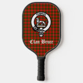 Clan Bruce Wappen Abzeichen & Tartan Custom Pickleball Schläger (Rückseite)