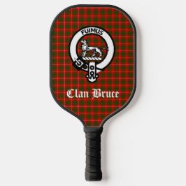 Clan Bruce Wappen Abzeichen & Tartan Custom Pickleball Schläger