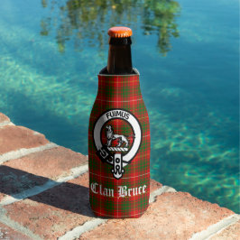 Clan Bruce Wappen Abzeichen & Tartan Flaschenkühler