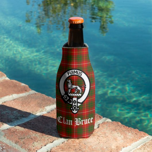 Clan Bruce Wappen Abzeichen & Tartan Flaschenkühler (In Situ Pool)