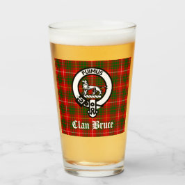 Clan Bruce Wappen Abzeichen & Tartan Glas