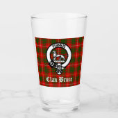 Clan Bruce Wappen Abzeichen & Tartan Glas (Vorderseite)