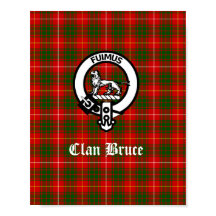 Clan Bruce Wappen Abzeichen & Tartan