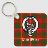 Clan Bruce Wappen Tartan Custom Schlüsselanhänger (Vorderseite)