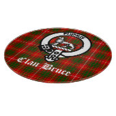 Clan Bruce Wappen Tartan Custom Schneidebrett (Ecke)