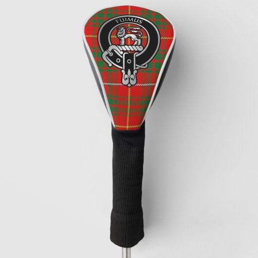 Clan Bruce Wappen & Tartan Golf Head Cover Golf Headcover (Vorderseite)