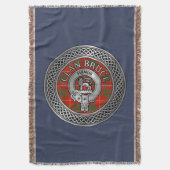Clan Bruce Wappen & Tartan Knot Decke (Vorderseite Vertikal)