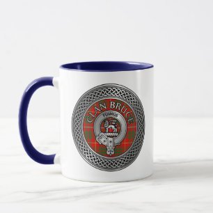 Clan Bruce Wappen & Tartan Knot Tasse