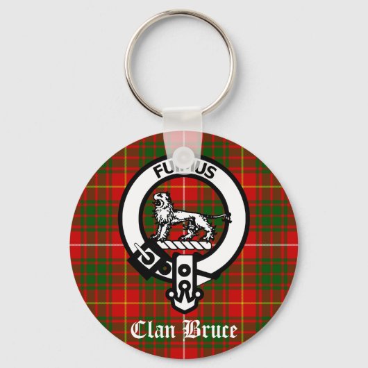 Clan Bruce Wappen Tartan Schlüsselanhänger (Vorderseite)