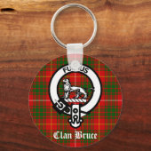Clan Bruce Wappen Tartan Schlüsselanhänger (Vorderseite)