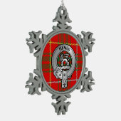 Clan Bruce Wappen & Tartan Schneeflocken Zinn-Ornament (Links)