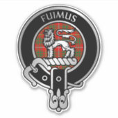 Clan Bruce Wappen & Tartan Sticker (Vorderseite)