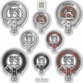 Clan Bruce Wappen & Tartan Sticker (Vorderseite)